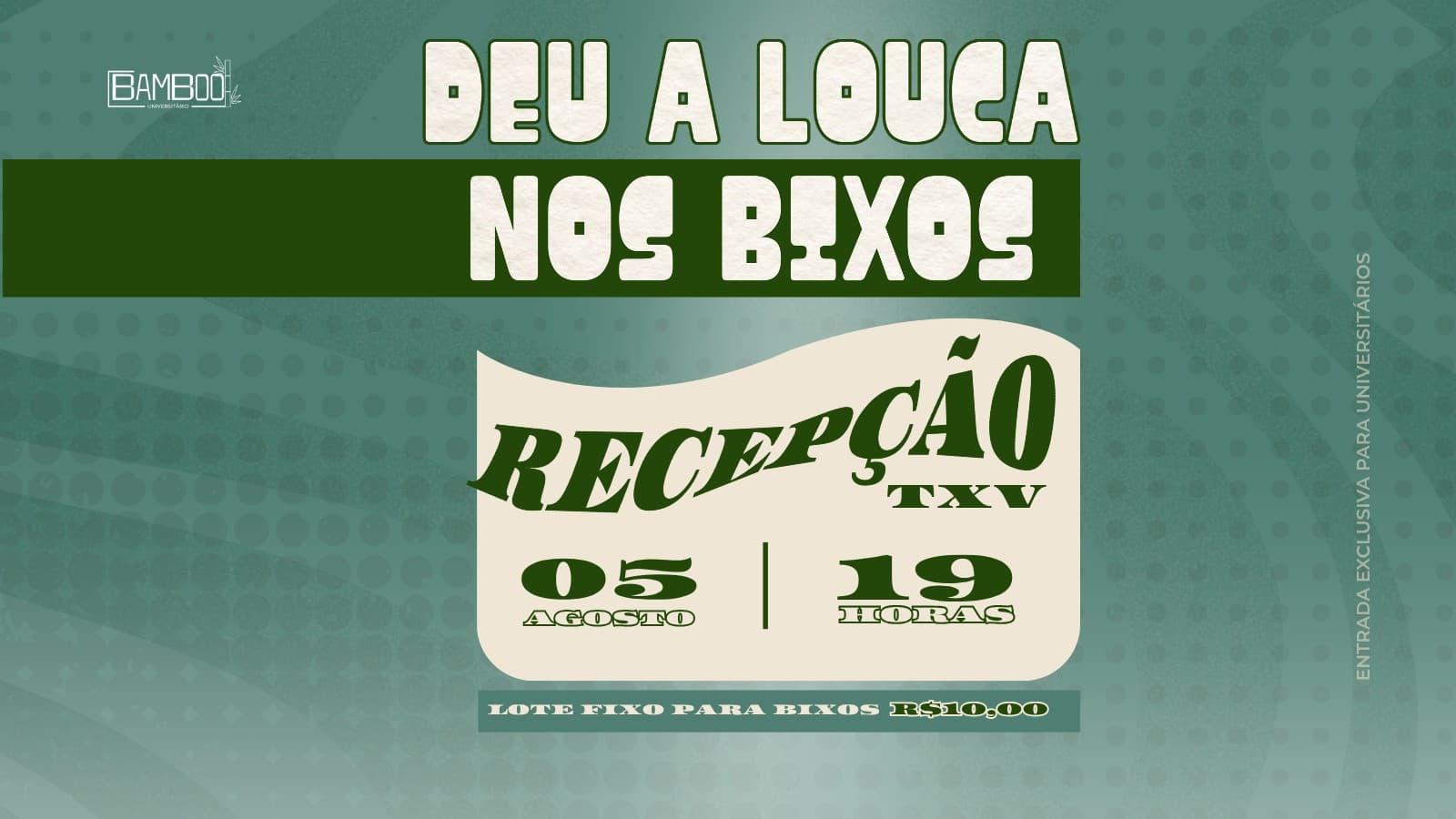 Deu a louca nos Bixos — RECEPÇÃO TXV