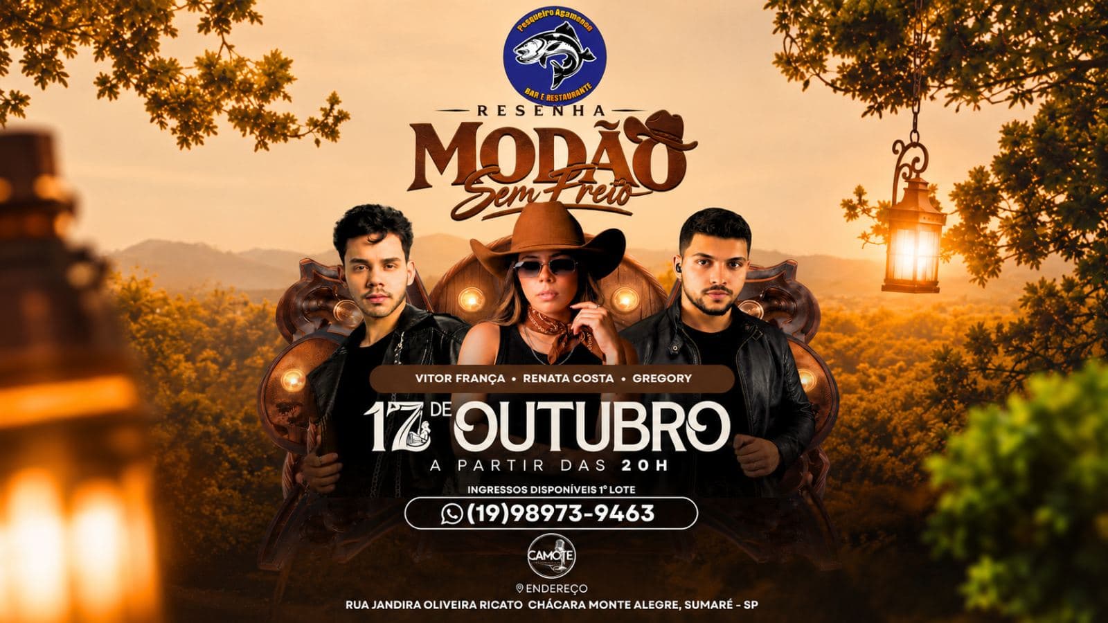 Resenha Modão Sem Freio - Pesqueiro Agamenon