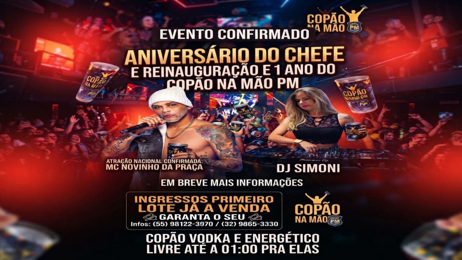 ANIVERSÁRIO 1 ANO COPÃO NA MÃO PM
