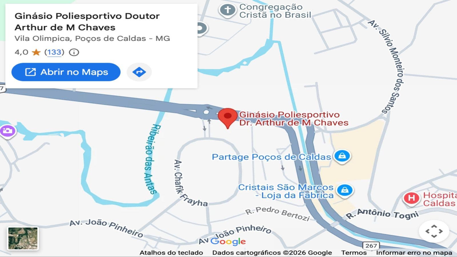 Mapa do evento OLIMPUC 2026